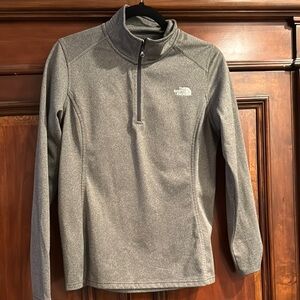 The North Face Gray Quarter-Zip Pullover Sweater